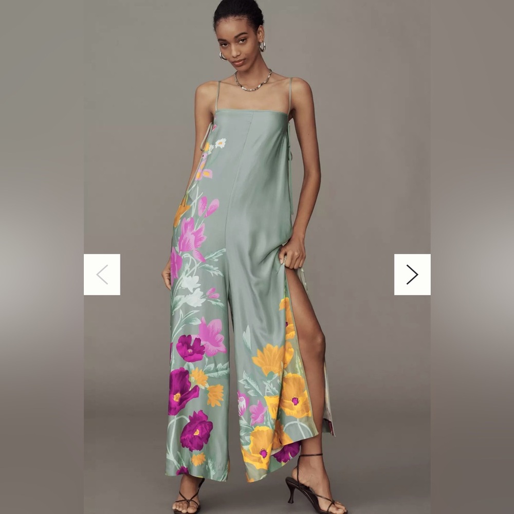 Anthropologie Floral Jumpsuit Size XL